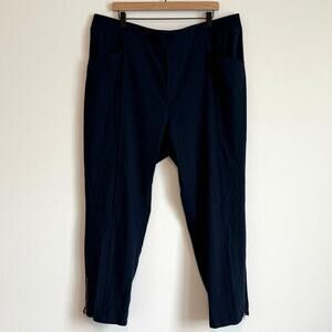 Soft Surroundings Go Lively Blue Pants Ankle Zip Size 2X Pockets Taper Stretch